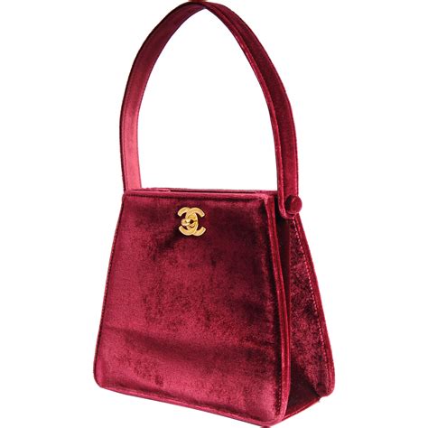 chanel purse red|chanel red velvet bag.